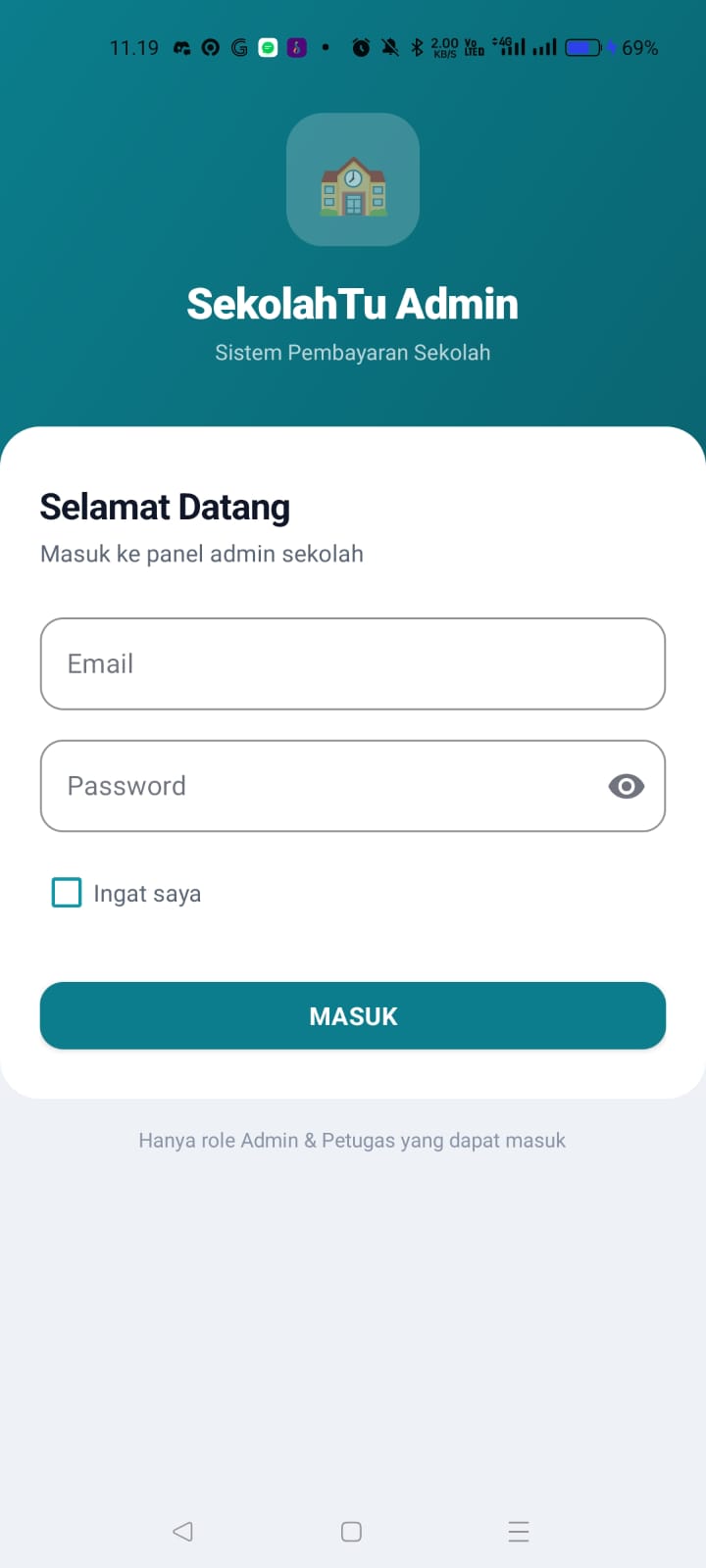Pembayaran Sekolah Mobile